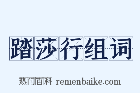 踏莎行组词是什么意思的图片